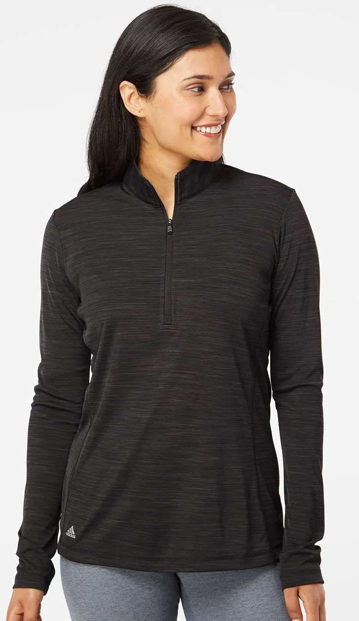 Adidas Ladies Lightweight Mlange QuarterZip Pullover