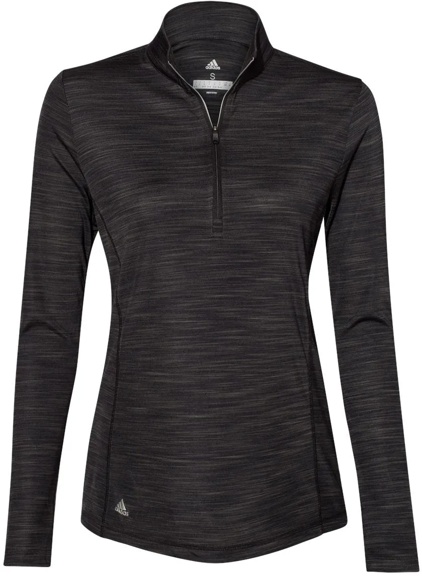 Adidas Ladies Lightweight Mlange QuarterZip Pullover