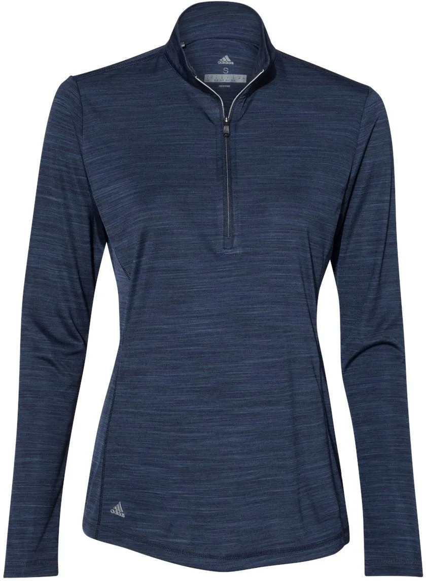 Adidas Ladies Lightweight Mlange QuarterZip Pullover