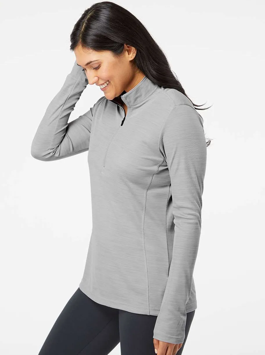 Adidas Ladies Lightweight Mlange QuarterZip Pullover