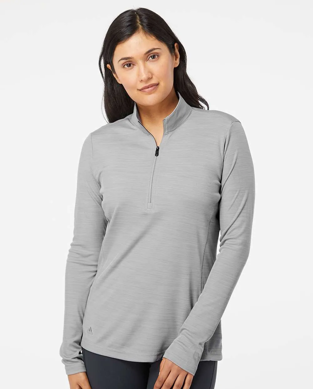 Adidas Ladies Lightweight Mlange QuarterZip Pullover