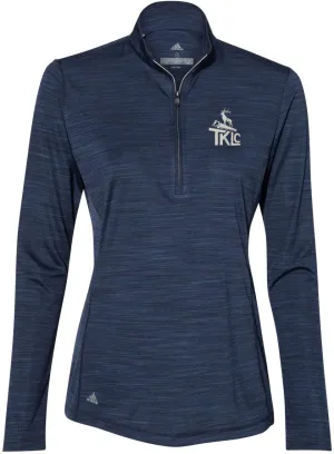 Adidas Ladies Lightweight Mlange QuarterZip Pullover