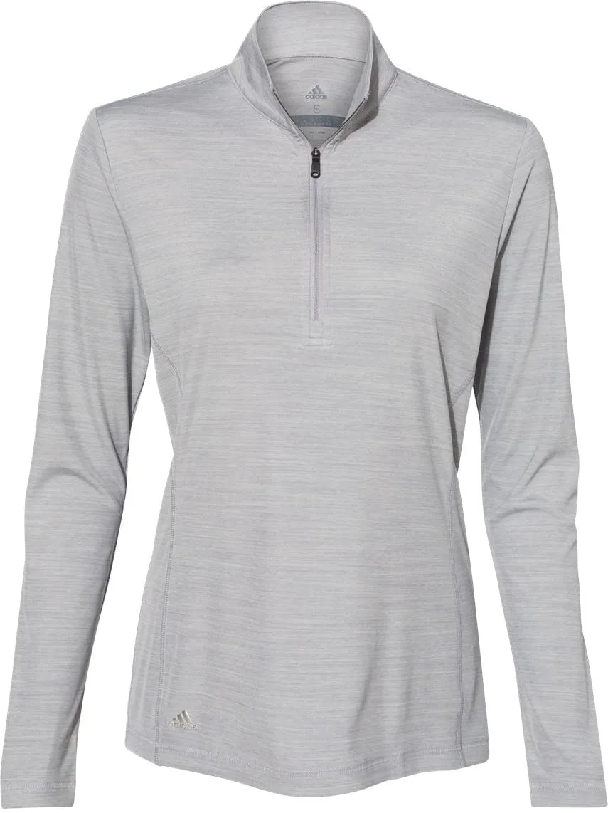 Adidas Ladies Lightweight Mlange QuarterZip Pullover