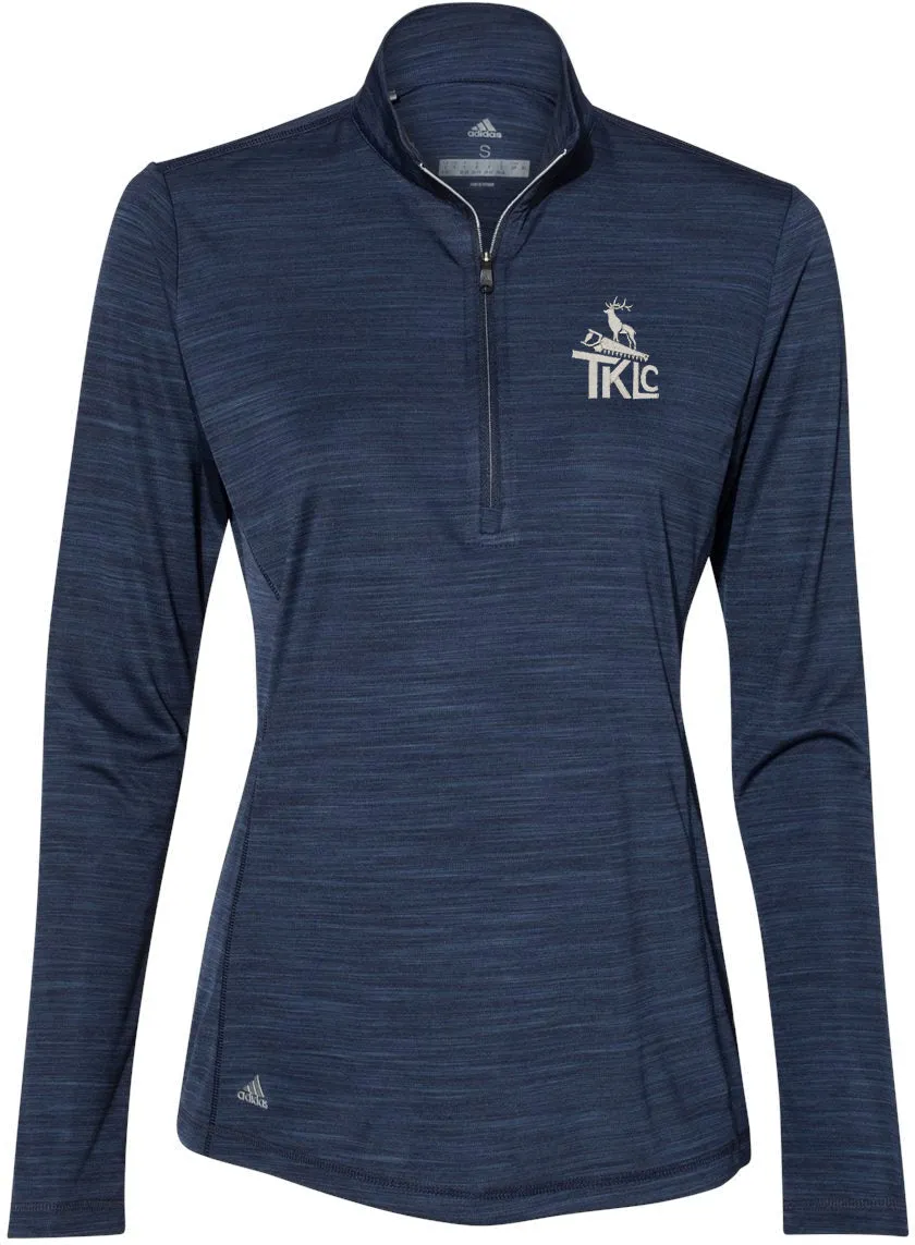 Adidas Ladies Lightweight Mlange QuarterZip Pullover