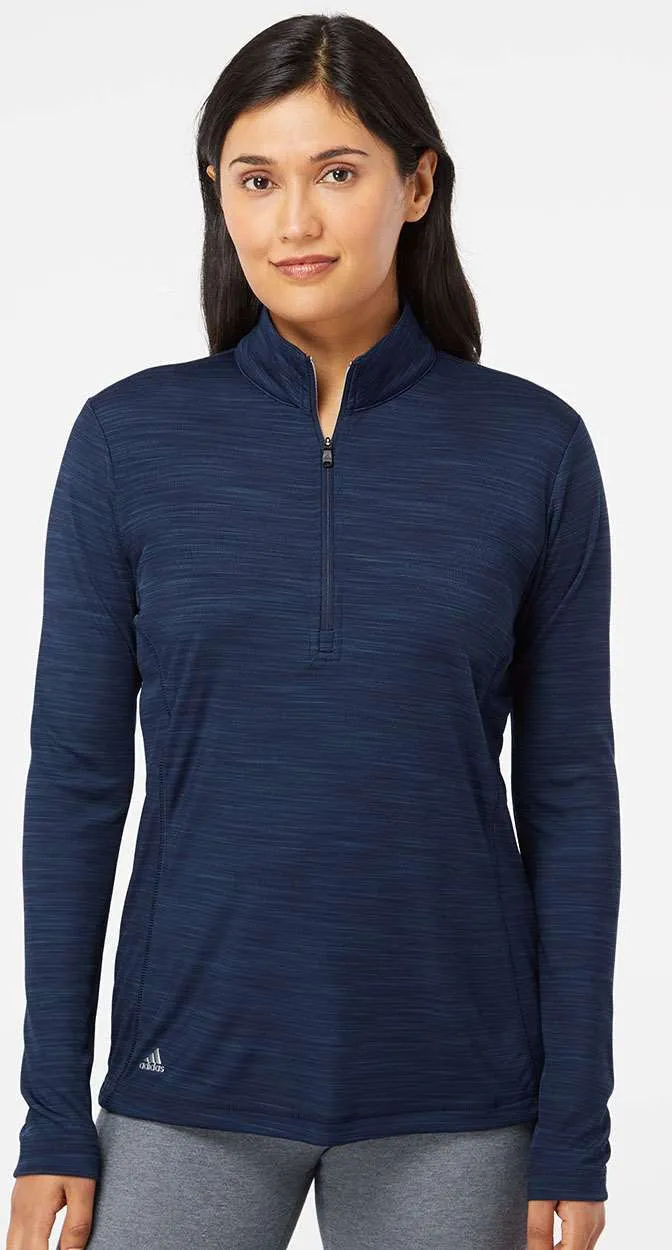 Adidas Ladies Lightweight Mlange QuarterZip Pullover