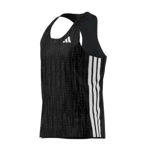Adidas Men's Adizero Singlet in Carbon/Black SS25