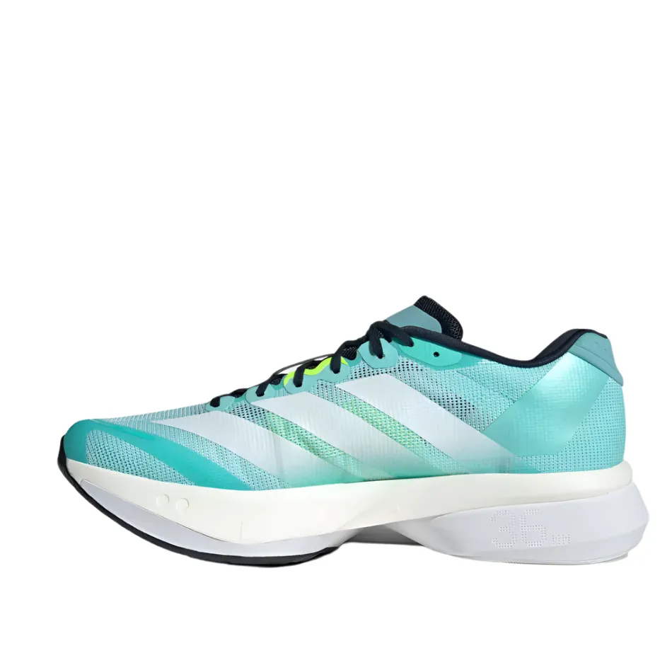 Adidas Men's Boston 13 Running Shoes in Flash Aqua/Cloud White/Lucid Lemon AW25