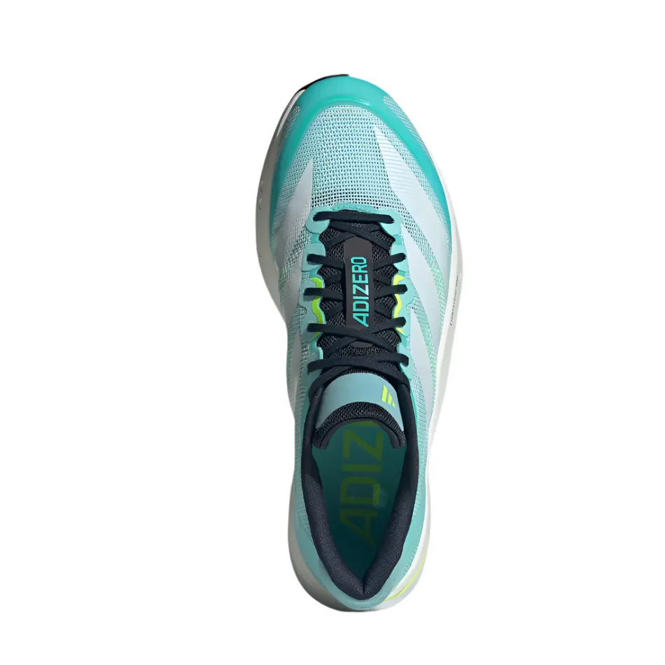 Adidas Men's Boston 13 Running Shoes in Flash Aqua/Cloud White/Lucid Lemon AW25