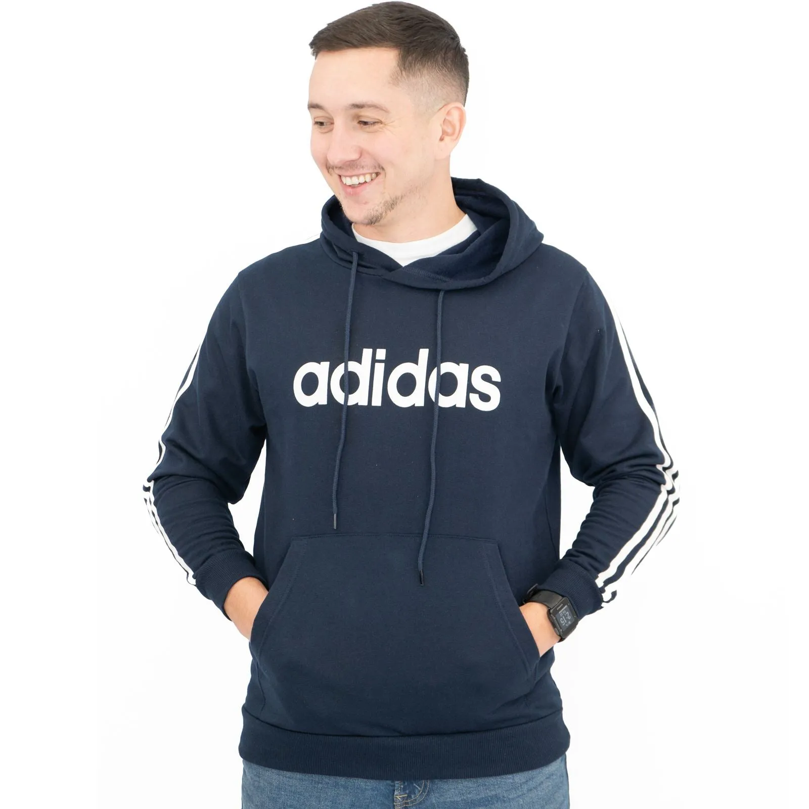 Adidas Mens Navy Hoodie