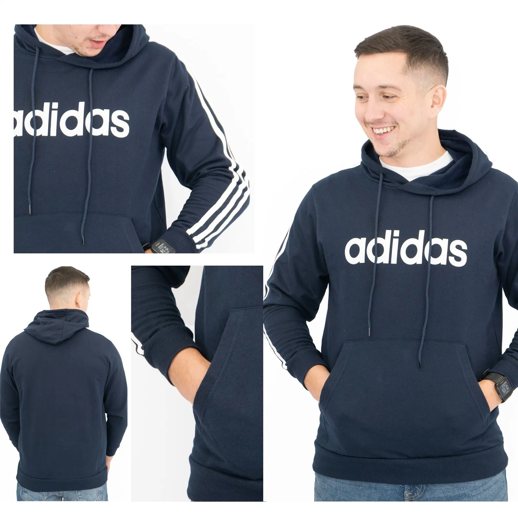 Adidas Mens Navy Hoodie