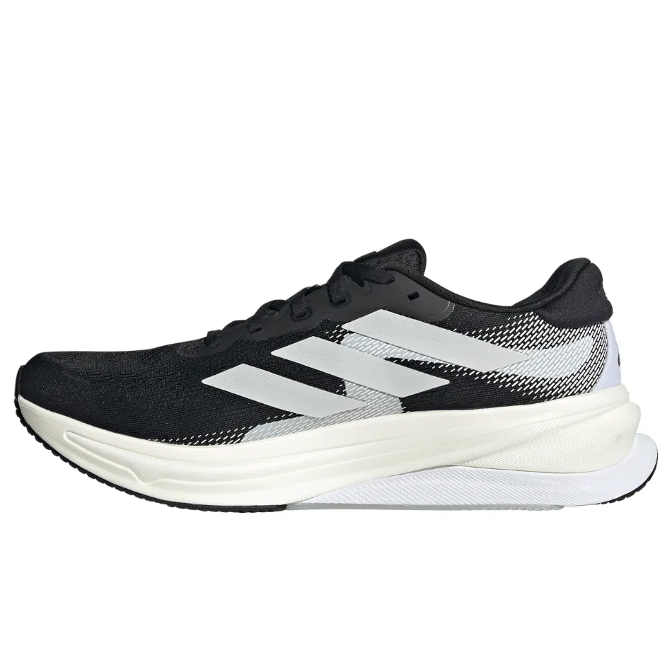 Adidas Men's Supernova Solution 2 Running Shoes in Core Black/Cloud White/Core Black SS25