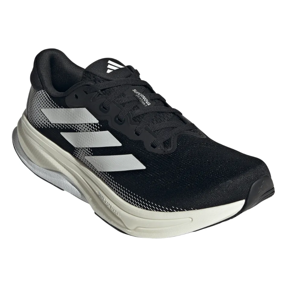 Adidas Men's Supernova Solution 2 Running Shoes in Core Black/Cloud White/Core Black SS25