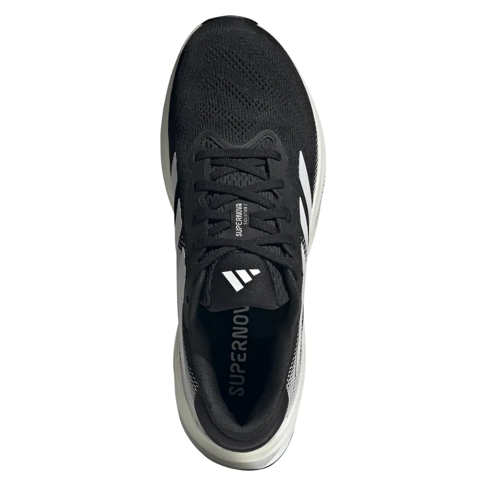 Adidas Men's Supernova Solution 2 Running Shoes in Core Black/Cloud White/Core Black SS25