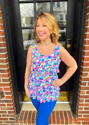 Beachtime by Lulu B Cha Cha Tank Kaleidoscope Multi