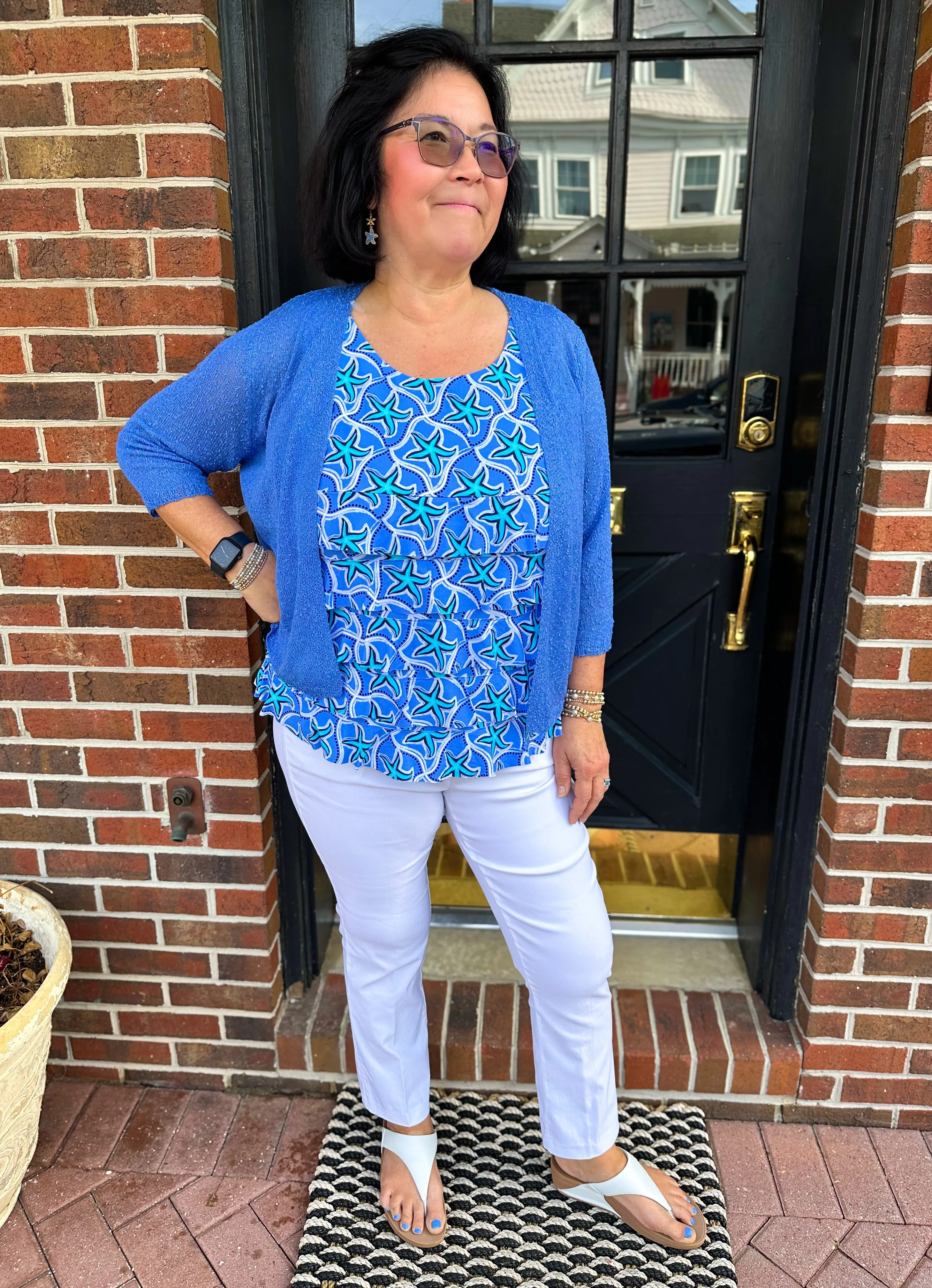 Beachtime by Lulu B Cha Cha Tank Starfish Blues