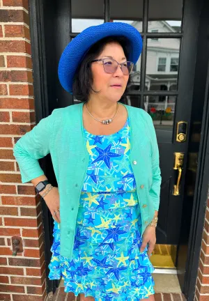 Beachtime by Lulu B Clear Seafoam Button Cardigan