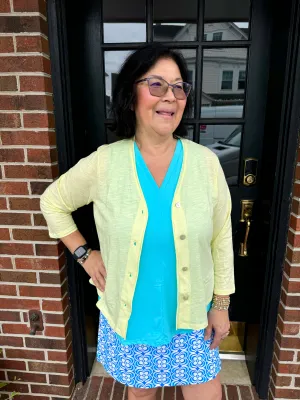 Beachtime by Lulu B Clear Sun Button Cardigan