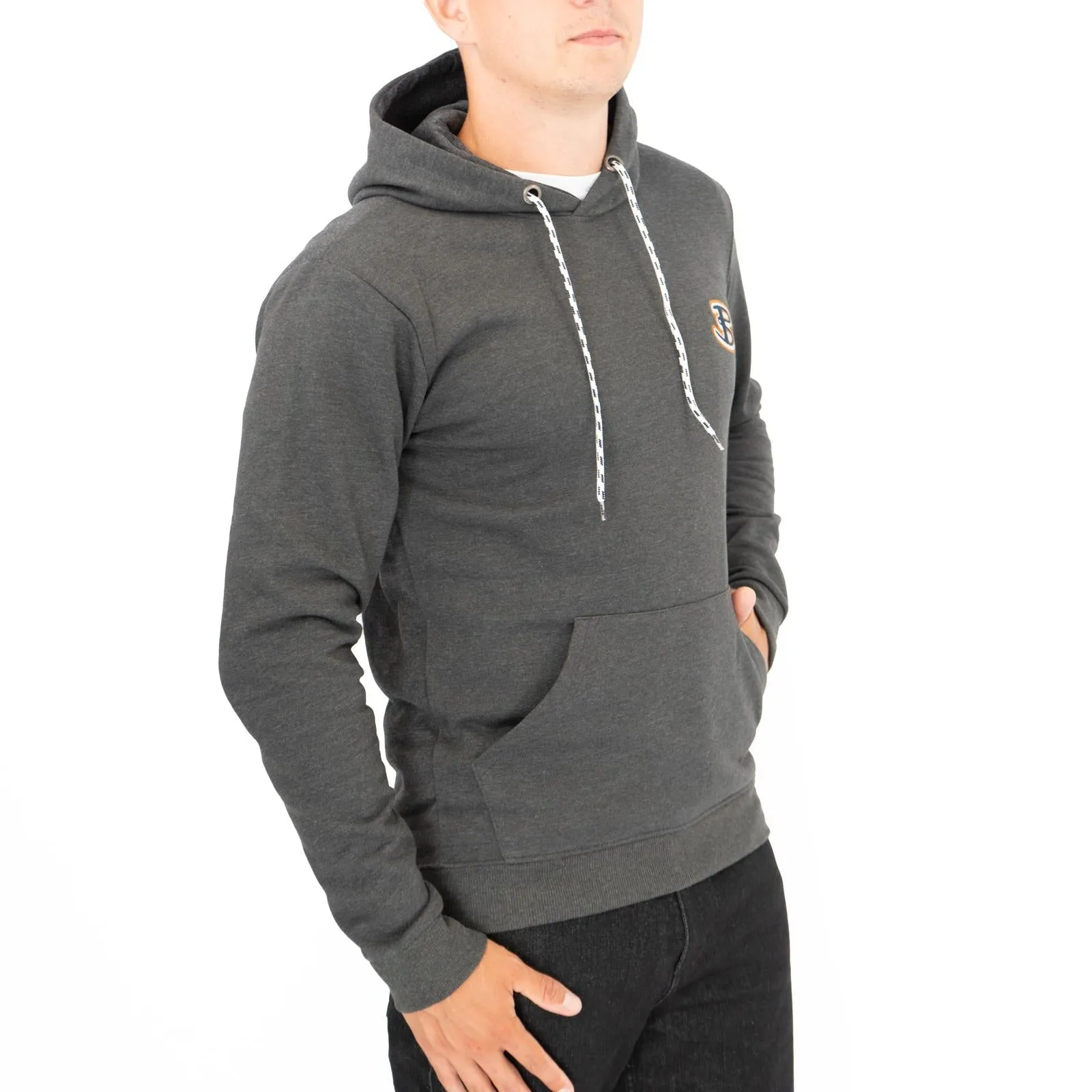 Ben Sherman Mens Logo Hoodie Charcoal Grey