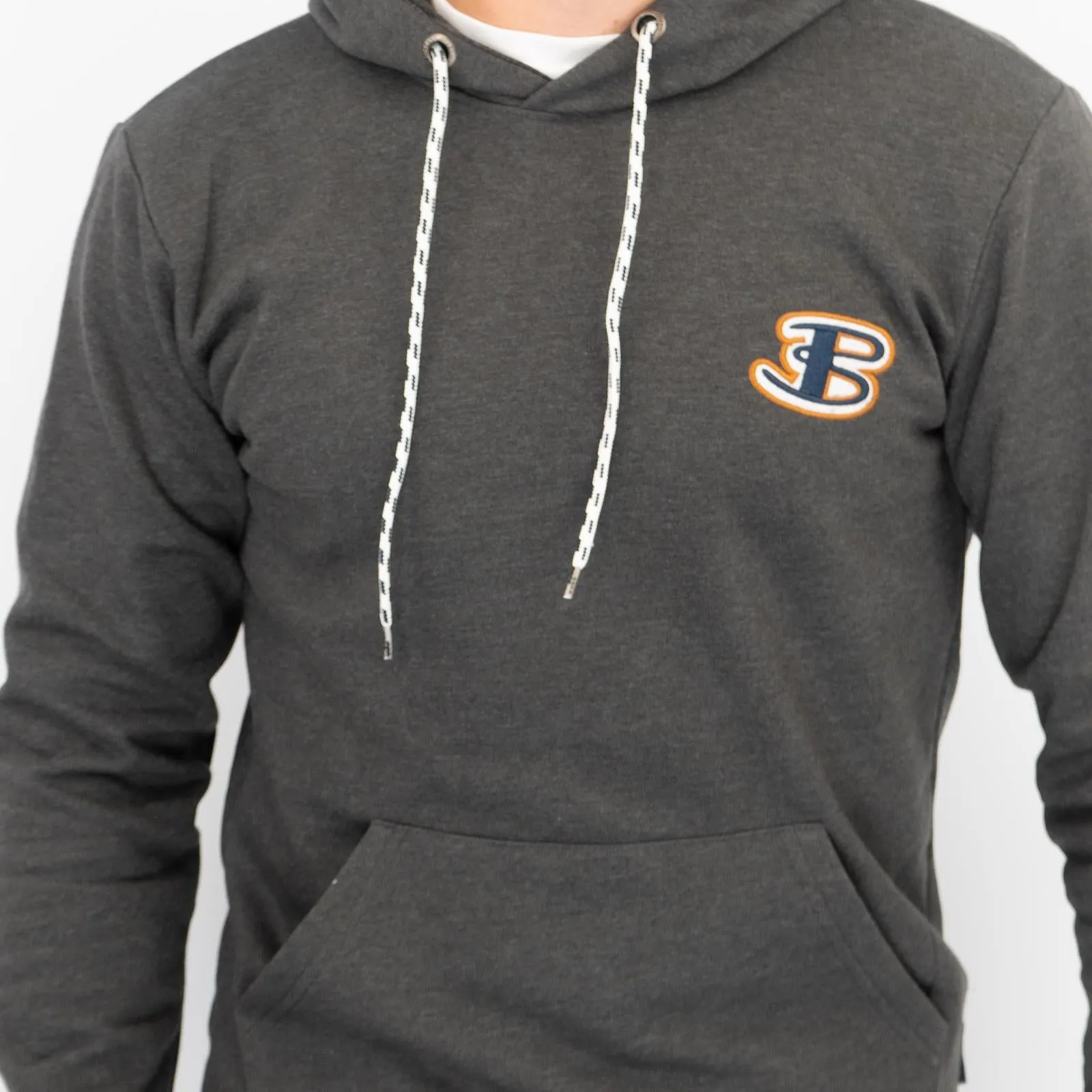 Ben Sherman Mens Logo Hoodie Charcoal Grey