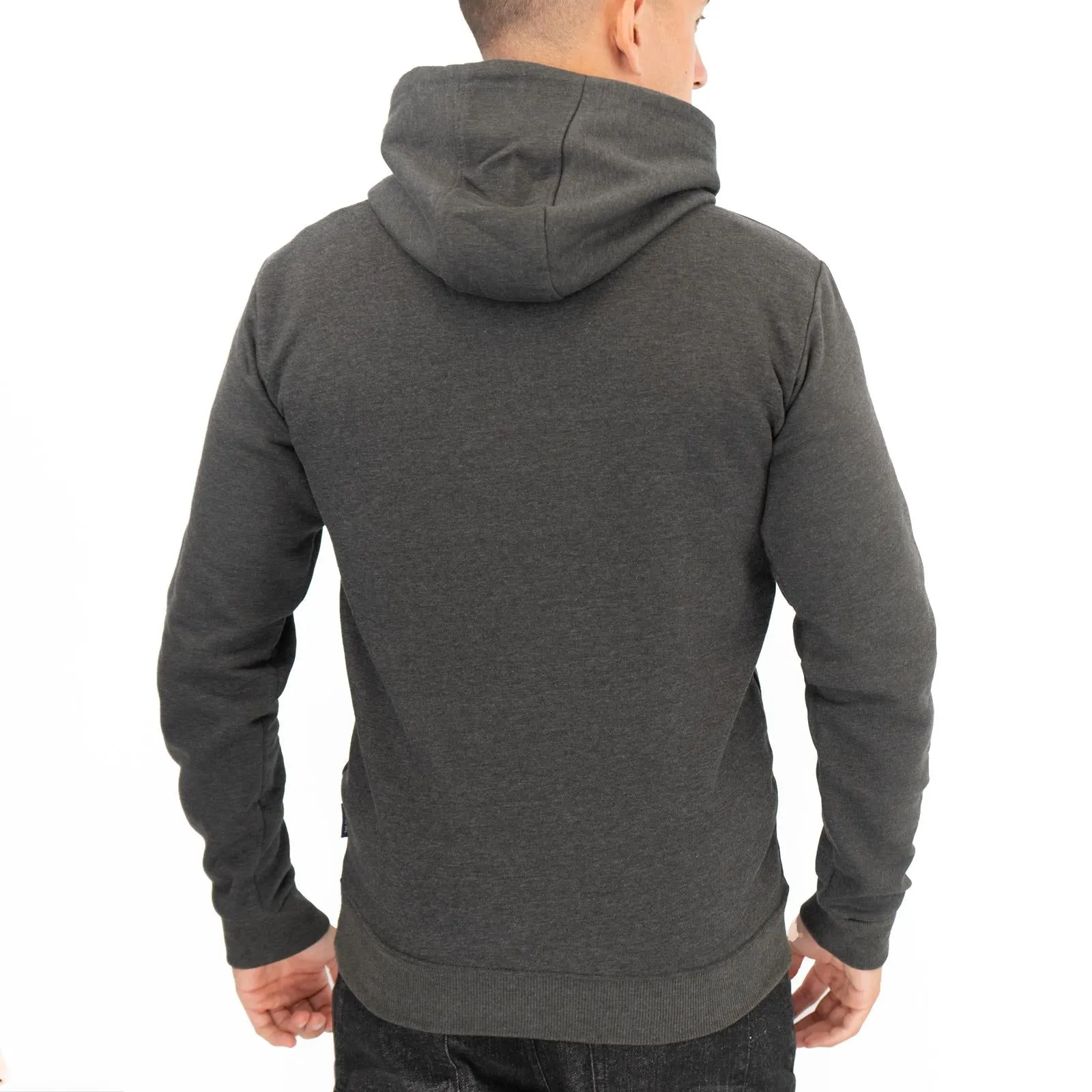 Ben Sherman Mens Logo Hoodie Charcoal Grey