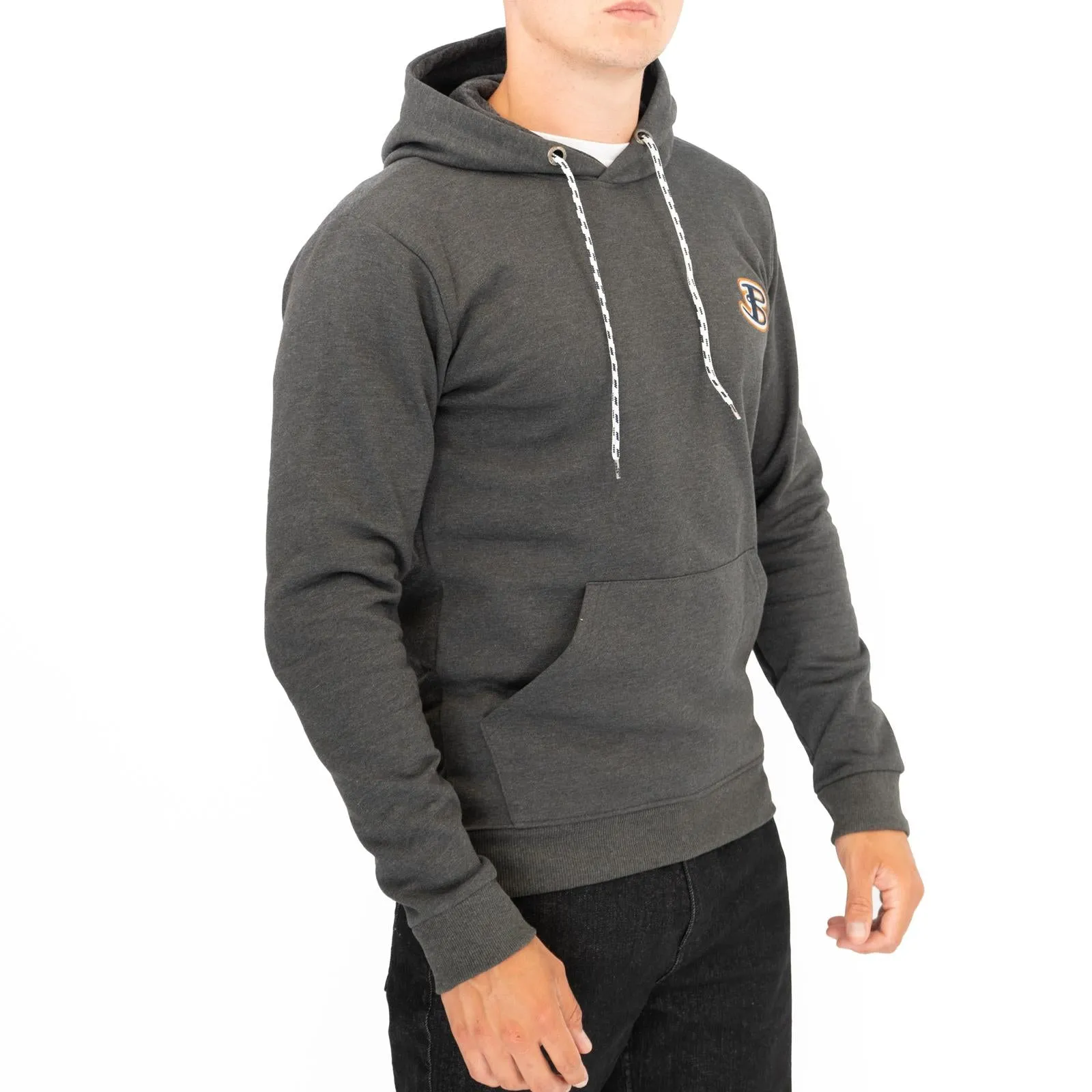 Ben Sherman Mens Logo Hoodie Charcoal Grey