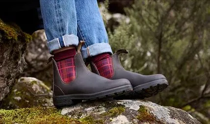 Blundstone Classic Shoes 2100 Brown Tartan Chelsea Boots Unisex Boots