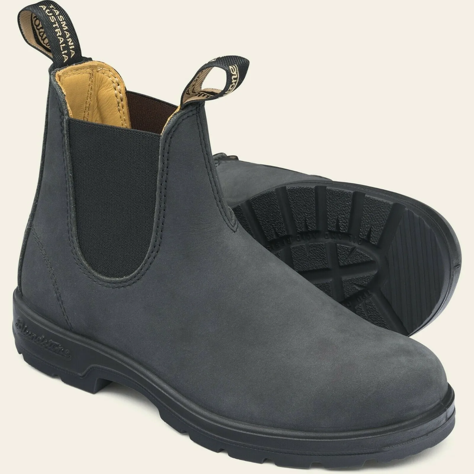 Blundstone Classic Shoes 587 Rustic Black Chelsea Boots Unisex Black Boots