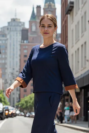 Boatneck Top in Tribeca Adrift