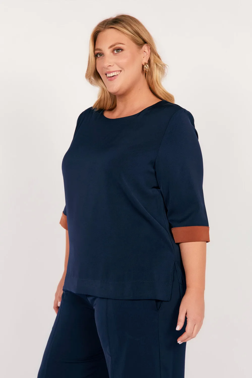 Boatneck Top in Tribeca Adrift