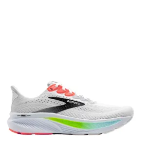 Brooks Men's Ghost 17 Running Shoes in White/Pink Clay/Gecko AW25