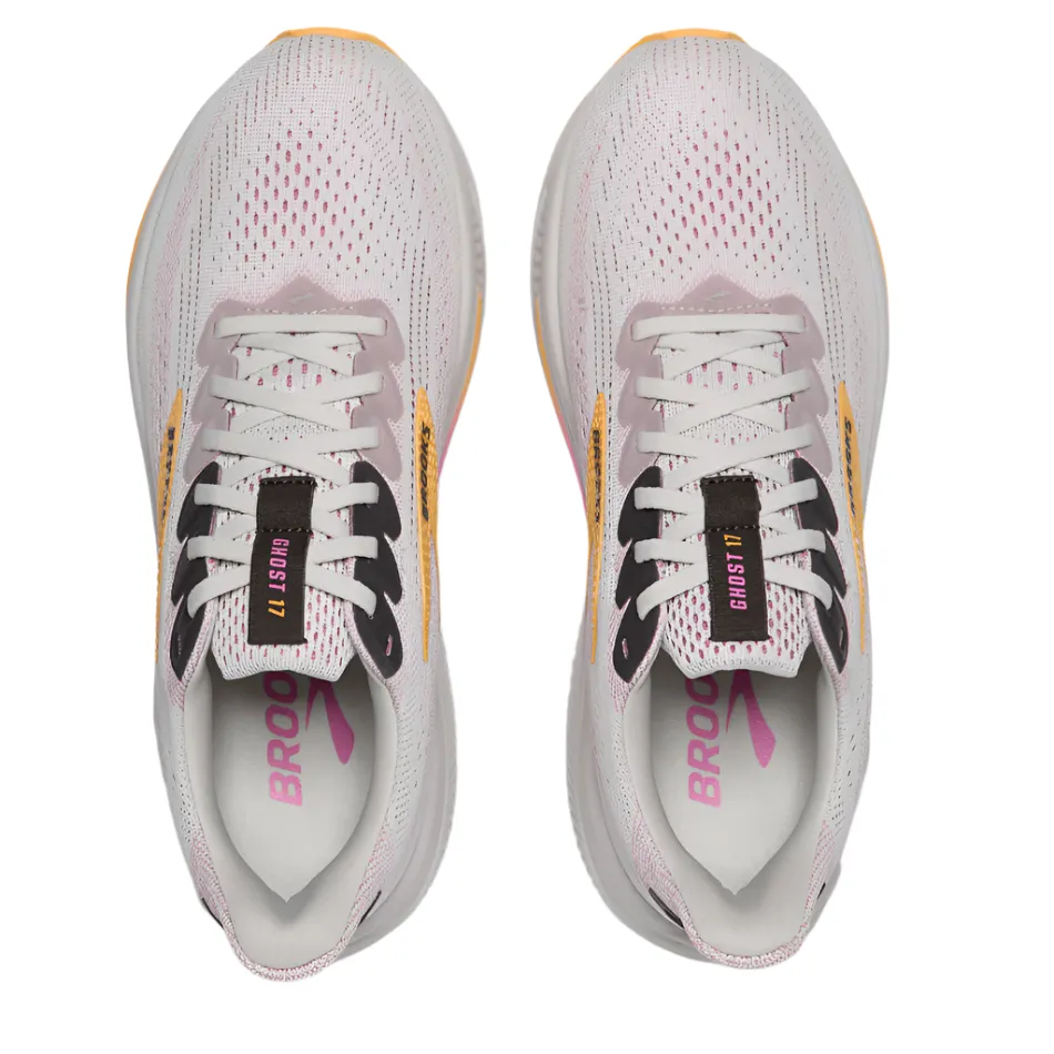 Brooks Women's Ghost 17 Running Shoes in Oyster/Apricot/Pink AW25