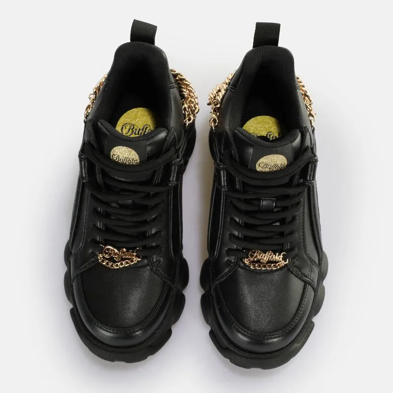 Buffalo Boots CLD Corin Chain 2.0 Sneaker Low vegan, black/gold