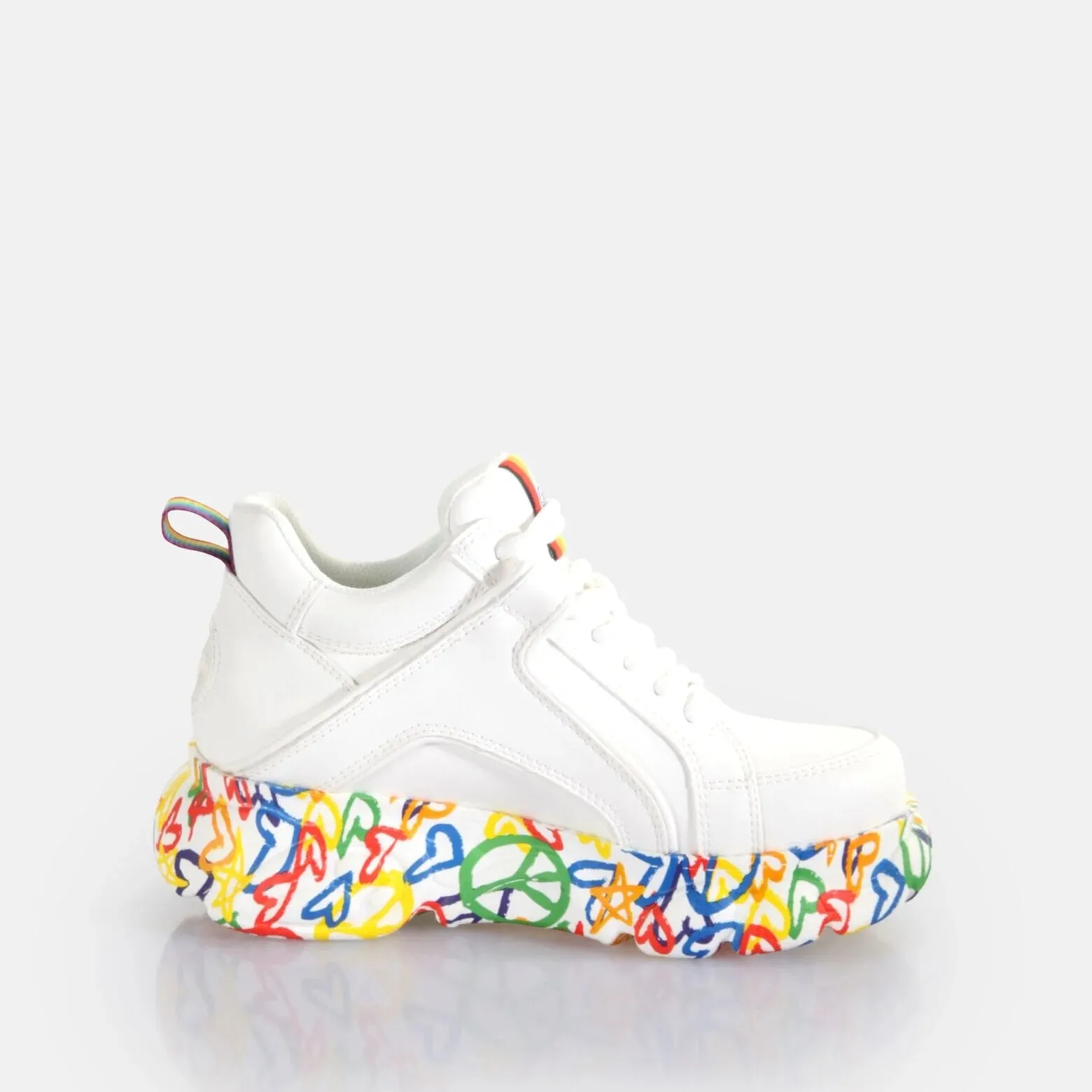 Buffalo Shoes Sneakers CLD Corin Hearts Pride Rainbow Vegan