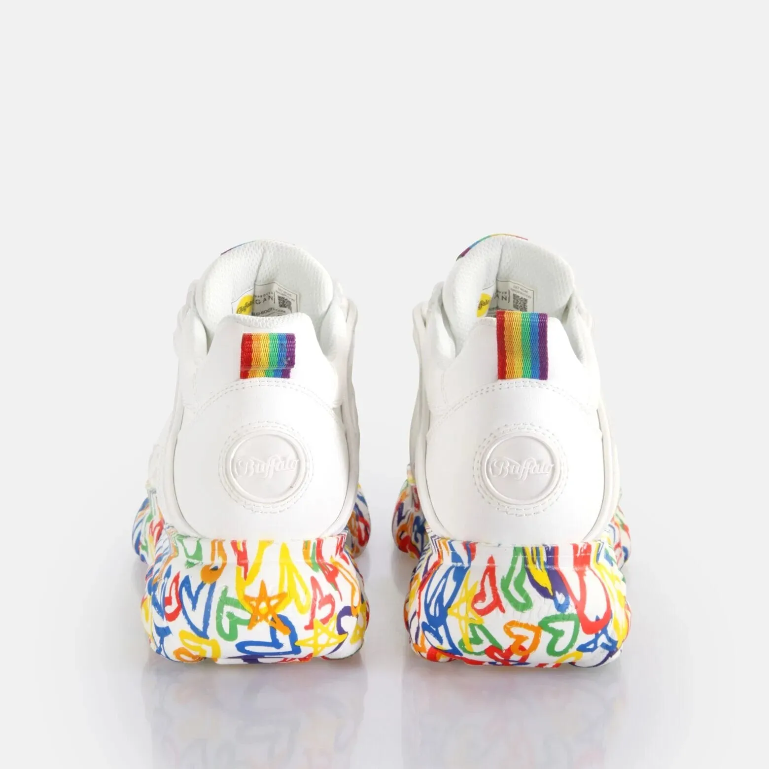 Buffalo Shoes Sneakers CLD Corin Hearts Pride Rainbow Vegan