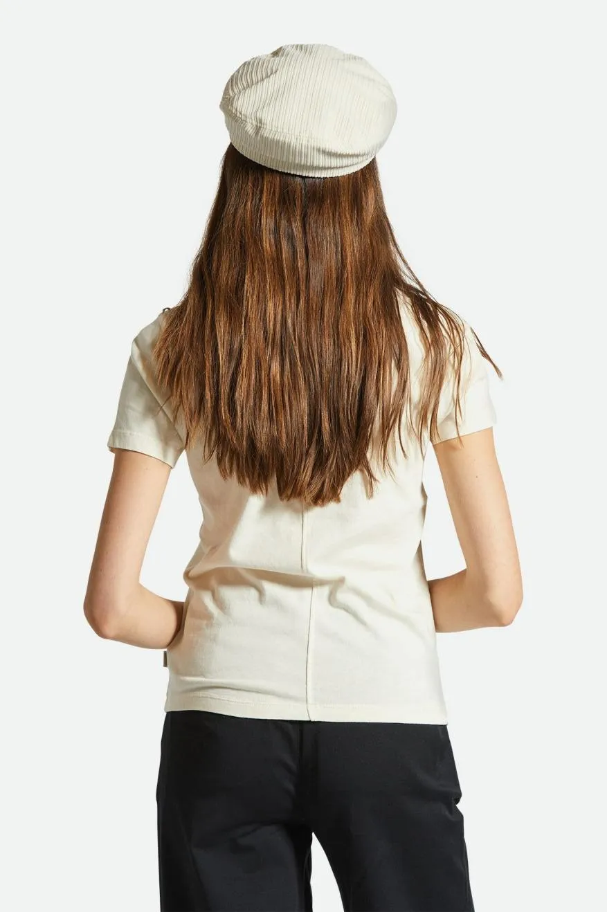 Carefree Organic Garment Dye Slim Crew T-Shirt - White Smoke Brixton