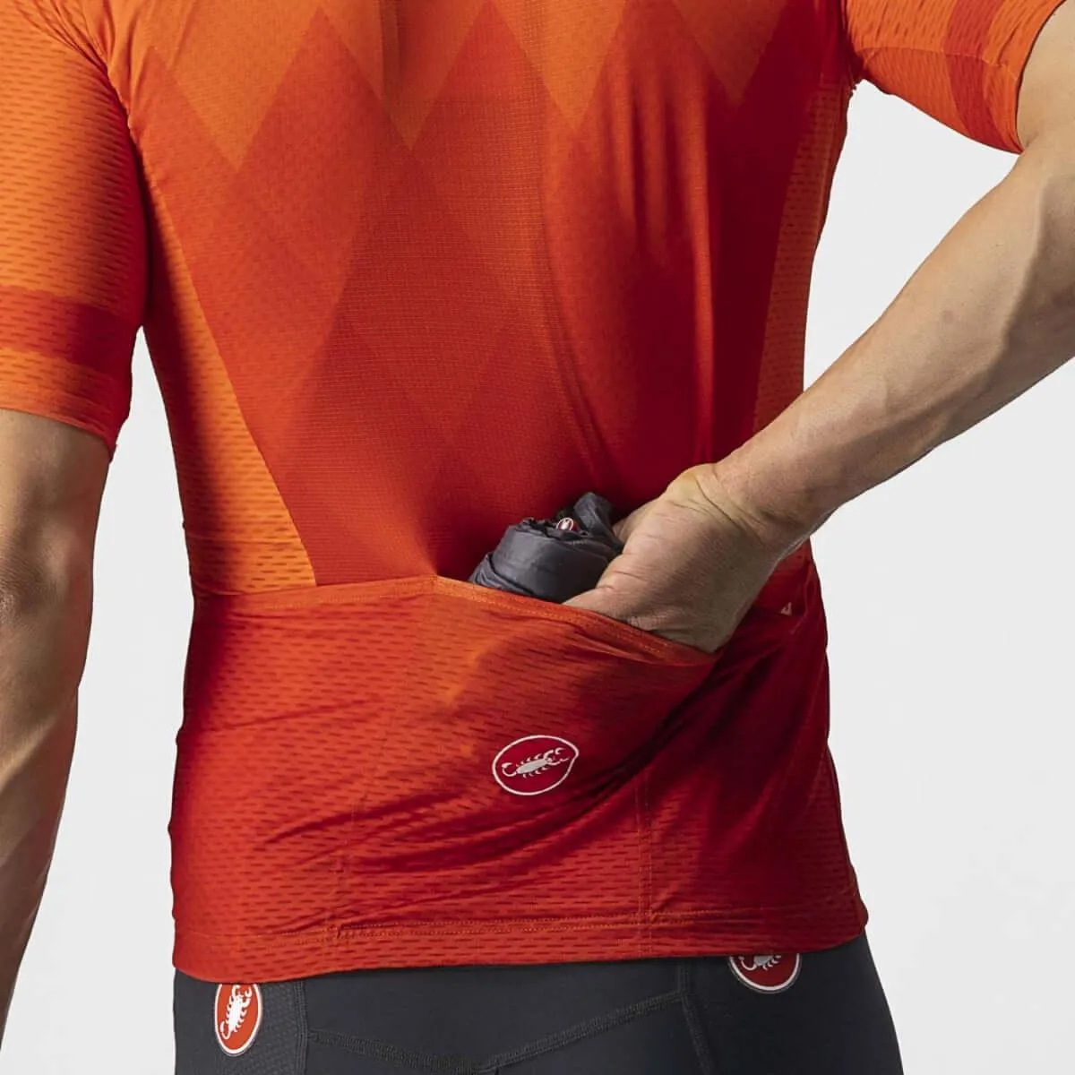 Castelli A Tutta Mens Cycling Jersey (Fiery Red)