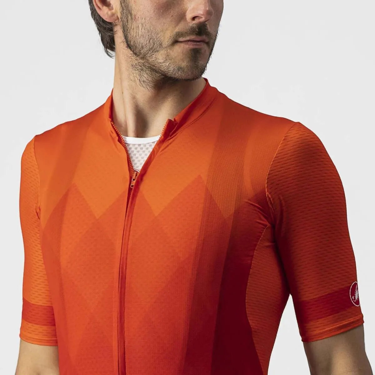 Castelli A Tutta Mens Cycling Jersey (Fiery Red)