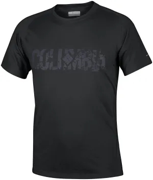 Columbia Men Black Omni-Wick Mountain Tech Logo S S Crew Tshirt