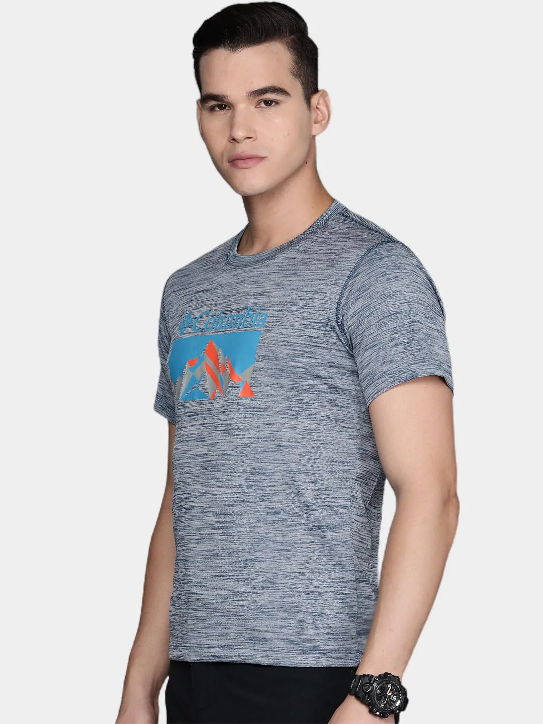 Columbia Men Blue Omni-Freeze Zero Rules Graphic Tshirt