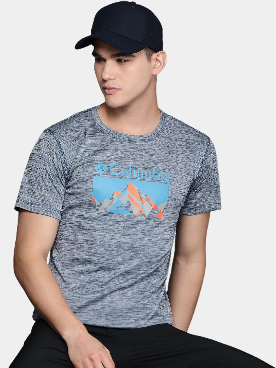 Columbia Men Blue Omni-Freeze Zero Rules Graphic Tshirt