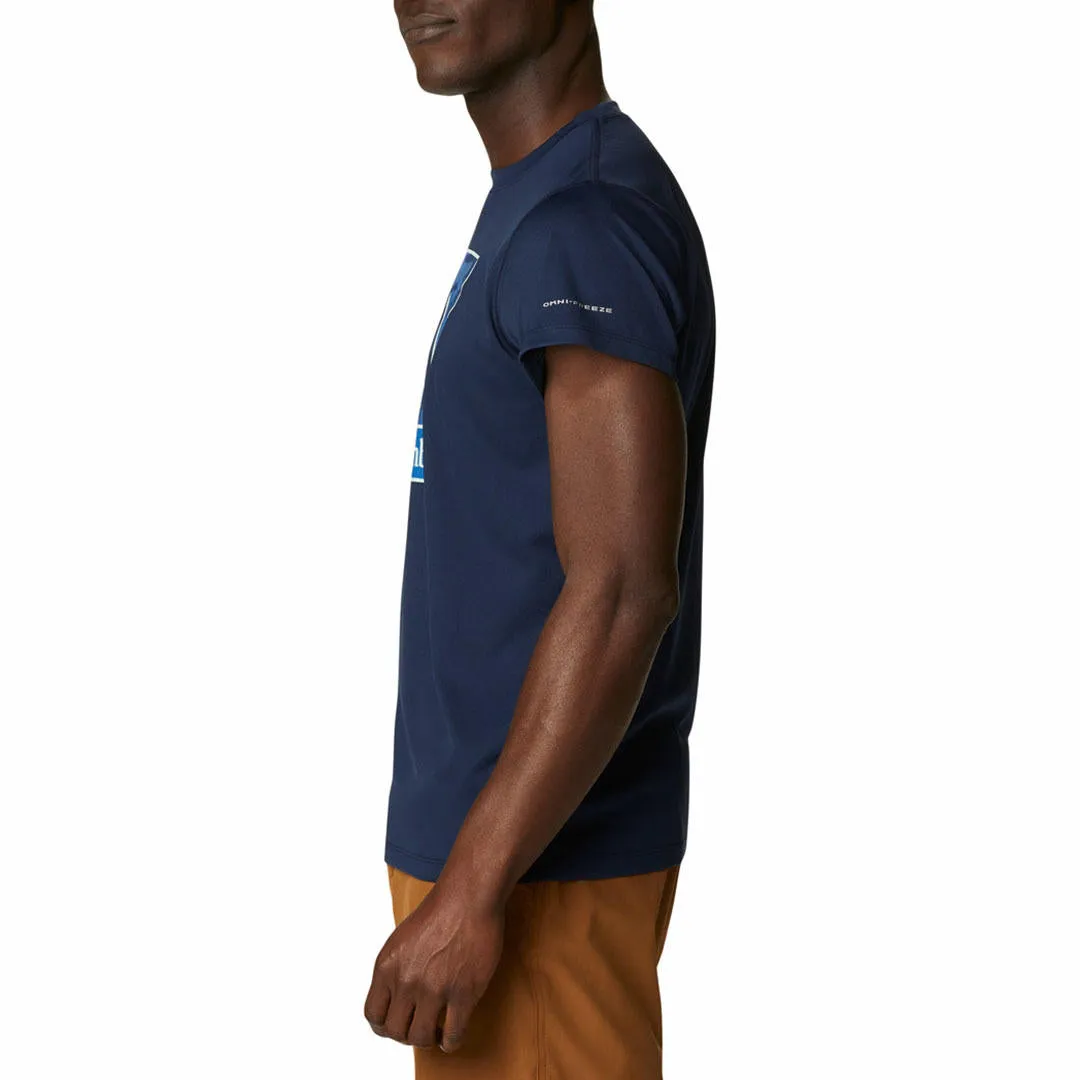 Columbia Men Blue Omni-Freeze Zero Rules Graphic Tshirt