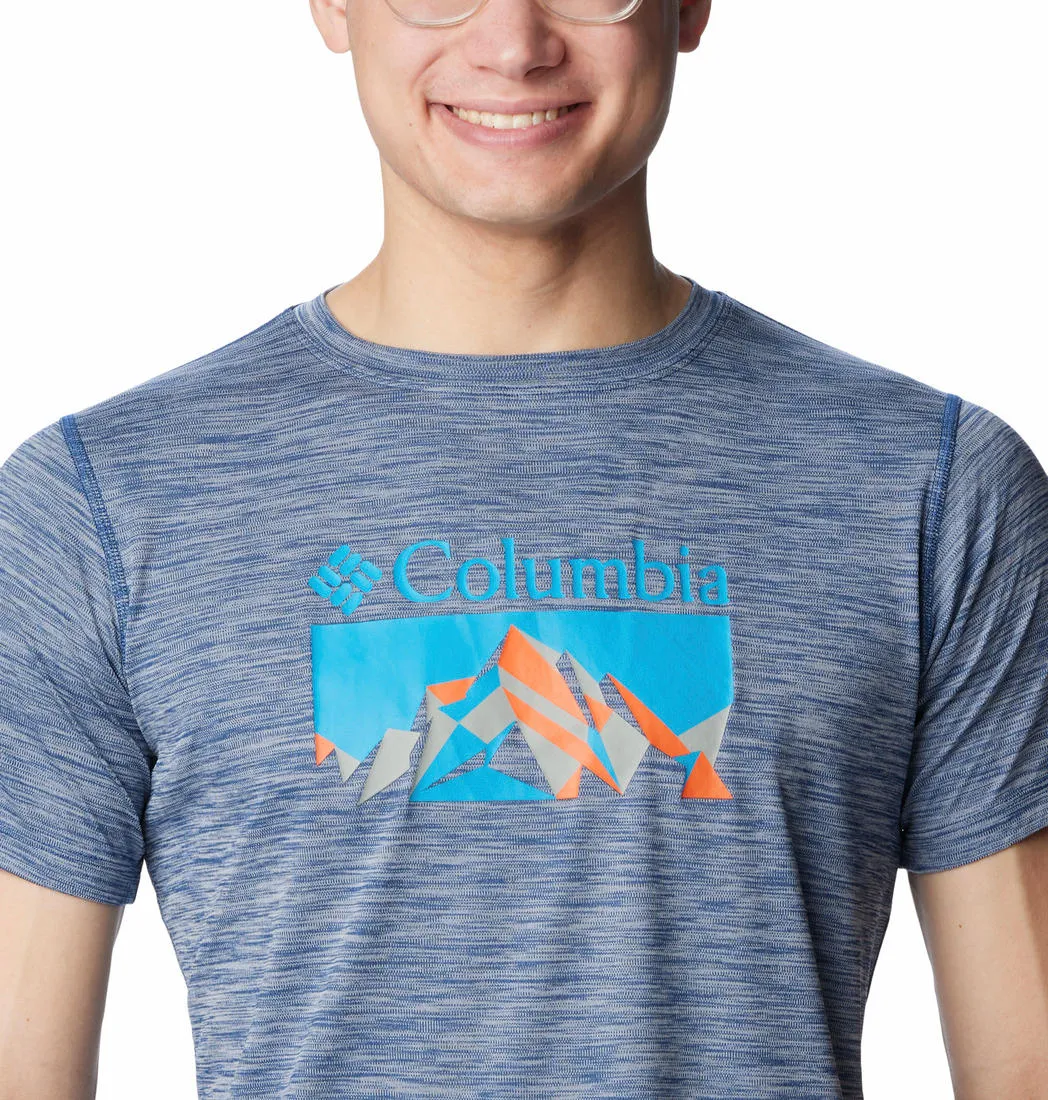 Columbia Men Blue Omni-Freeze Zero Rules Graphic Tshirt