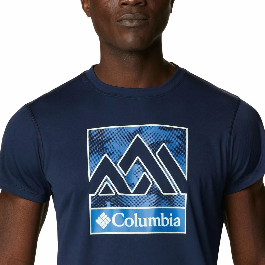 Columbia Men Blue Omni-Freeze Zero Rules Graphic Tshirt