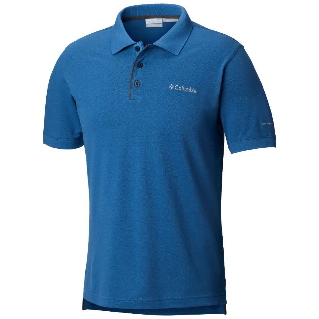 Columbia Men Blue Omni-Wick Cascade Range Polo Tshirt
