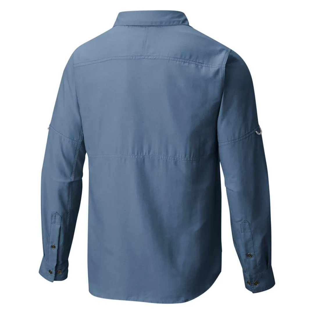 Columbia Men Blue Omni-Wick Pilsner Peak II Long Sleeve Shirt