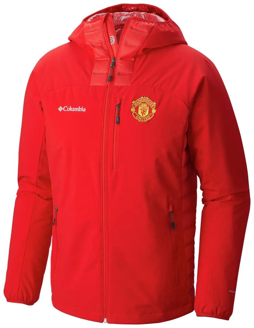 Columbia Men Red Omni-Heat Reflective Dutch Hollow Hybrid Down Jacket
