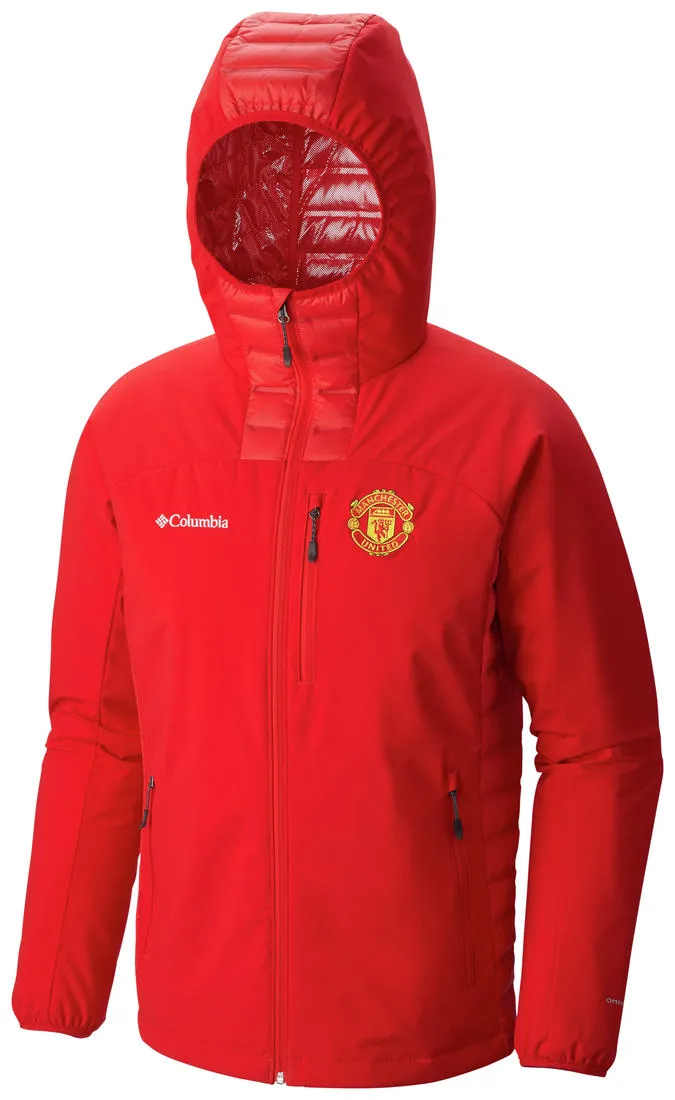 Columbia Men Red Omni-Heat Reflective Dutch Hollow Hybrid Down Jacket