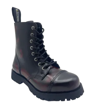 Darksteyn Boots Shoes 8 Eye Ranger Premium Boots Red Burgundy
