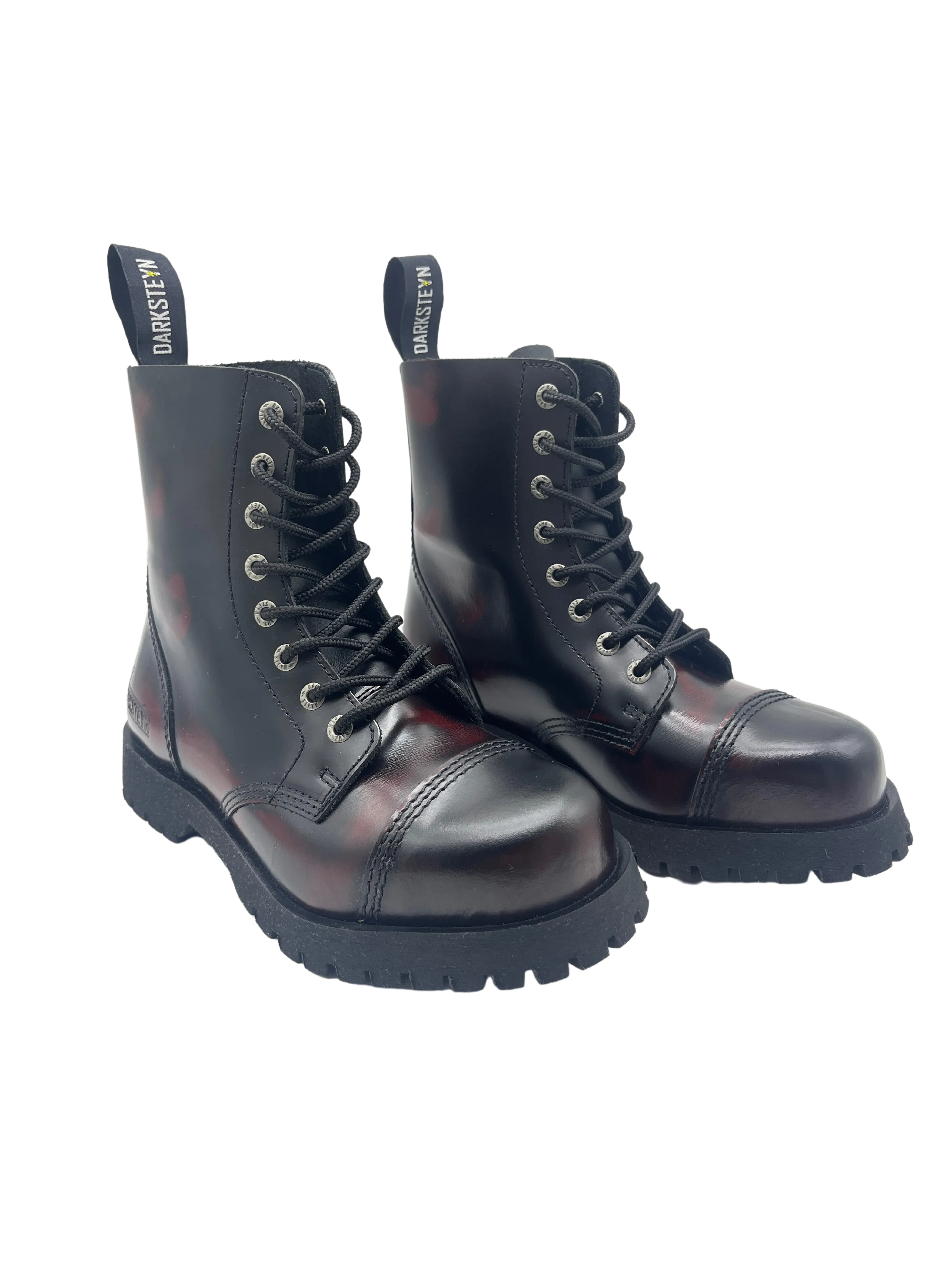 Darksteyn Boots Shoes 8 Eye Ranger Premium Boots Red Burgundy