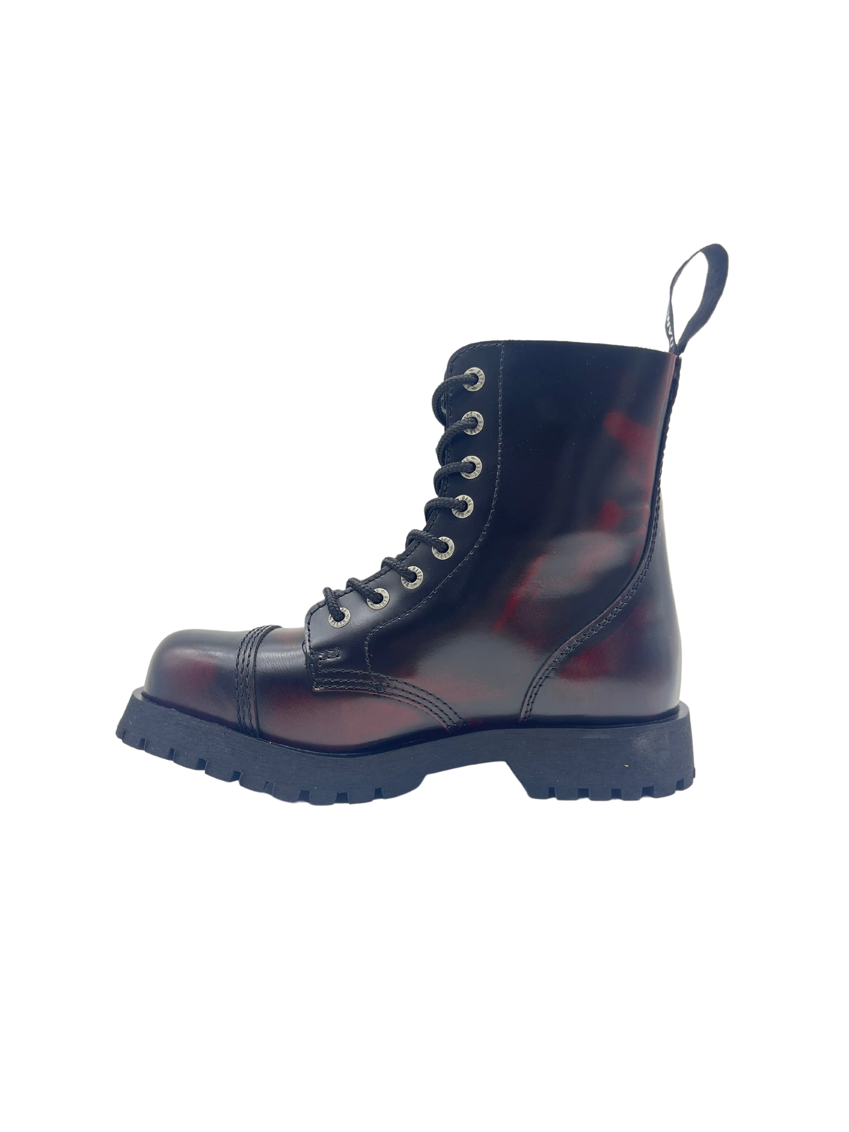 Darksteyn Boots Shoes 8 Eye Ranger Premium Boots Red Burgundy